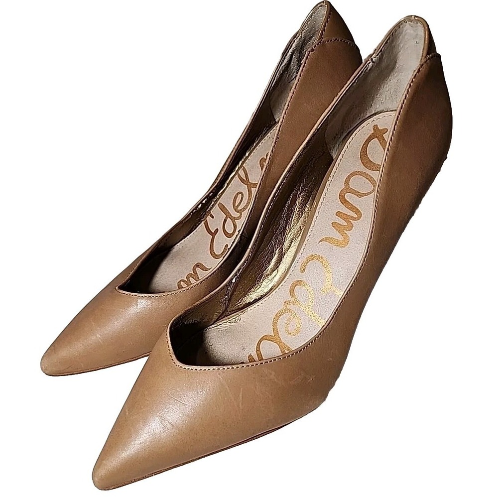 SAM EDELMAN Shoes Womens 8.5 Hazel Pointed Toe Pumps Heels Leather $105 MSRP